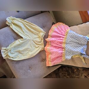 Polka Dot Clown Costume Girls with Bloomers